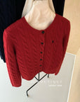 18a98 Cashmere cable-knit cardigan