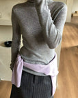 19a91 Basic cashmere turtleneck sweater