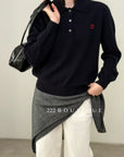 20a36 Cashmere knit polo