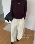 19q30 Wool straight-leg trousers