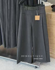 18q26 Poly wool straight trousers