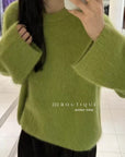 19a90 Rabbit-fur knit sweater