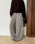 18q32 Wool blend straight-leg pants