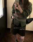 19a77 Patterned knit vest