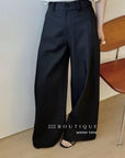 18q26 Poly wool straight trousers