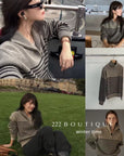 19a105 Cashmere striped sweater
