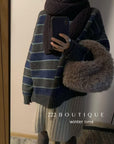 19a108 Cashmere striped sweater
