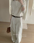 18q30 Cashmere wool trousers with belt