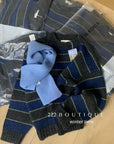 19a108 Cashmere striped sweater