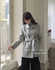 21a29 Mid-length notched-collar wool coat