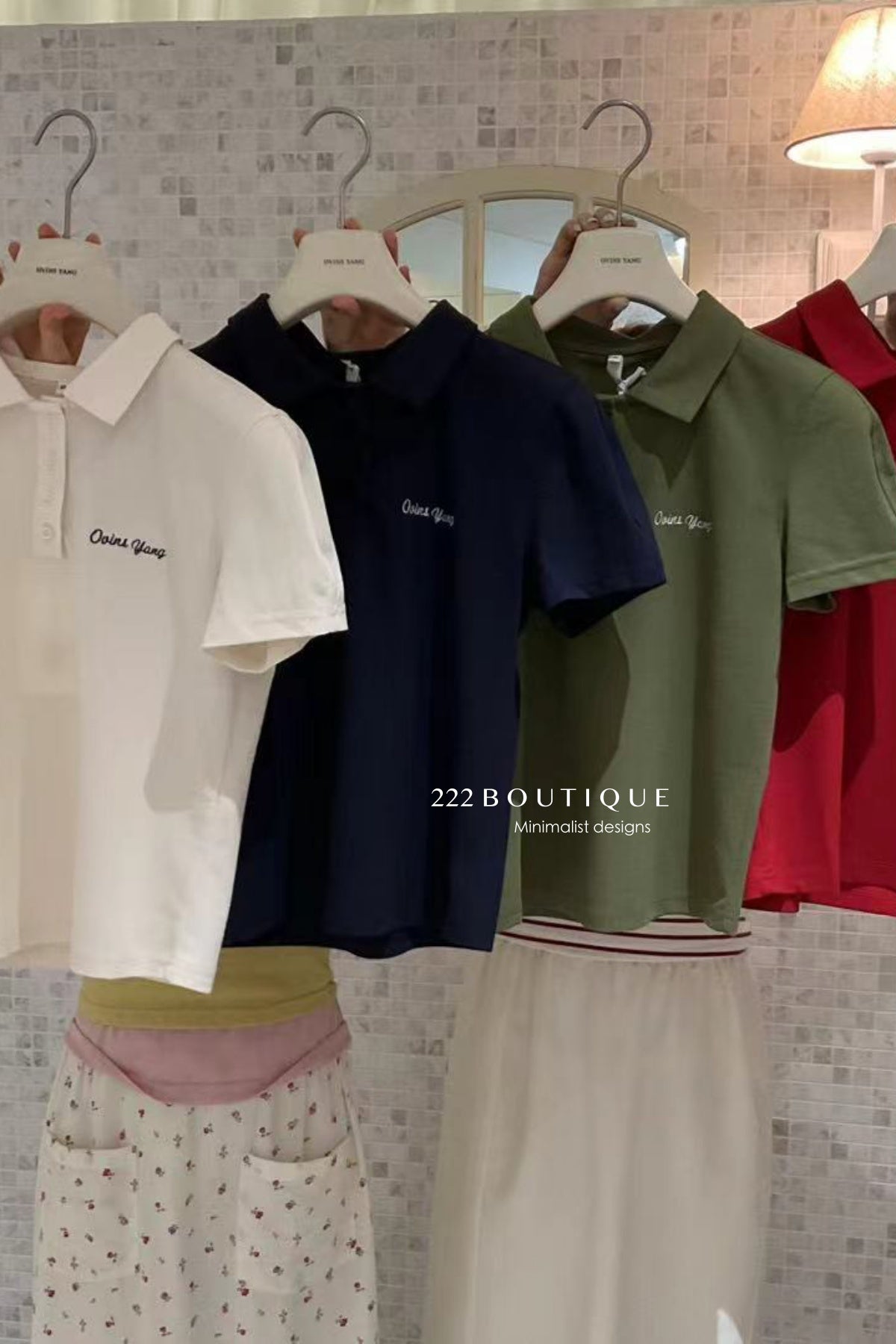 15a81 Cropped cotton polo – bold & basic