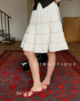 26v33- LACE TIERED SKIRT