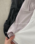 28A21- DRAPED V-NECK TEE