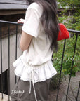 28A69- RUFFLE HEM TOP