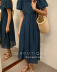 Frill cotton dress