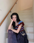 striped knit dress