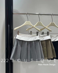 Pleated mini skirt