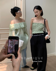 GATHERED CROP TOP