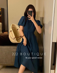 Frill cotton dress