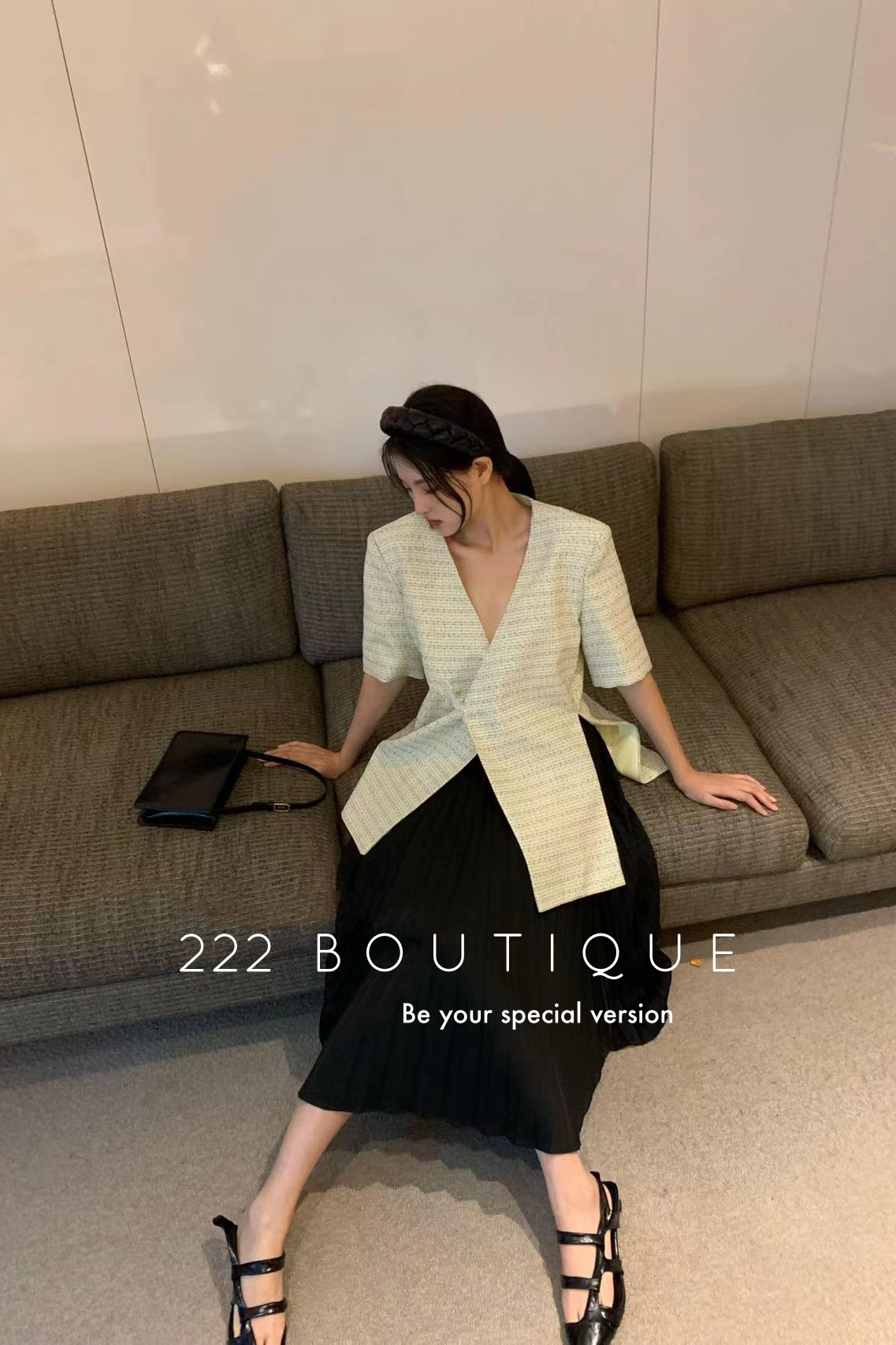 Oversized tweed jacket