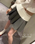Pleated mini skirt