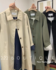 basic kaki trench coats