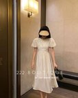 Frill cotton dress