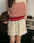 faux- leather short