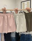 faux- leather short