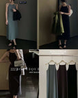 sleeveless knit dress