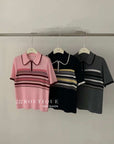 knitted polo shirt