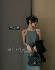 sleeveless knit dress