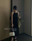 sleeveless knit dress