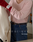 V neck cashmere sweater