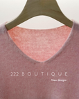 V neck cashmere sweater