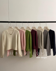 V neck cashmere sweater