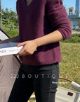 V neck cashmere sweater