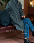 Handmade oversized wool coat