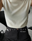 Knit semi-transparent top