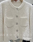 Textured knit cardigan