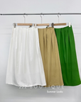 Cotton midi skirt