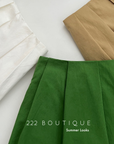 Cotton midi skirt