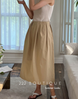Cotton midi skirt