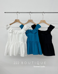 Ruffled cotton blouse