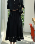 Linen open back dress