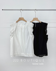 Ruffle cotton blouse