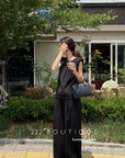 Ruffle cotton blouse
