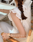 Ruffle cotton blouse