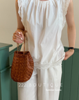 Ruffle cotton blouse