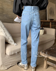High- waist mom jean